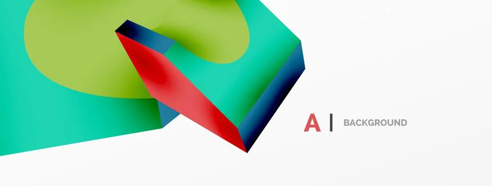 Abstract background - 3d abstract shape. Wallpaper for concept of AI technology Illustrazione stock