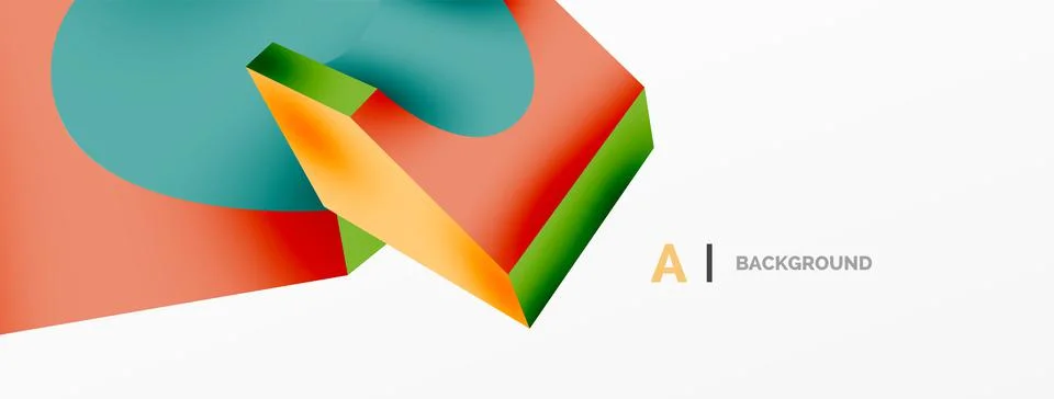 Abstract background - 3d abstract shape. Wallpaper for concept of AI technology Stock Illustration