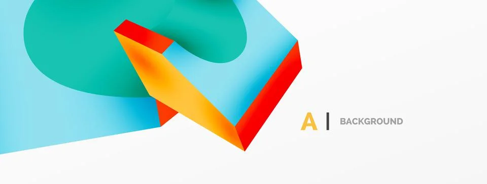 Abstract background - 3d abstract shape. Wallpaper for concept of AI technology Illustrazione stock