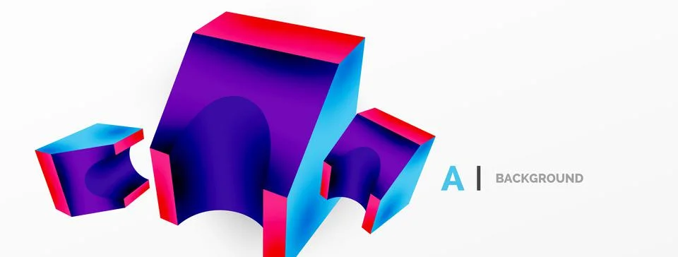 Abstract background - 3d abstract shape. Wallpaper for concept of AI technology イラスト素材
