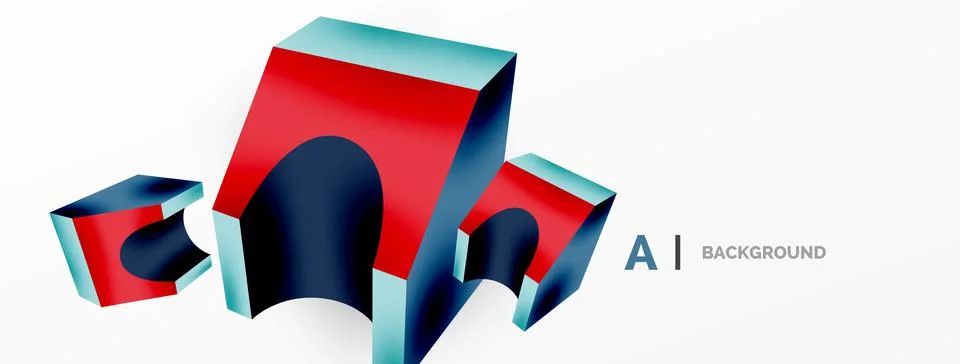 Abstract background - 3d abstract shape. Wallpaper for concept of AI technology イラスト素材