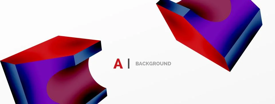 Abstract background - 3d abstract shape. Wallpaper for concept of AI technology Stockillustratie