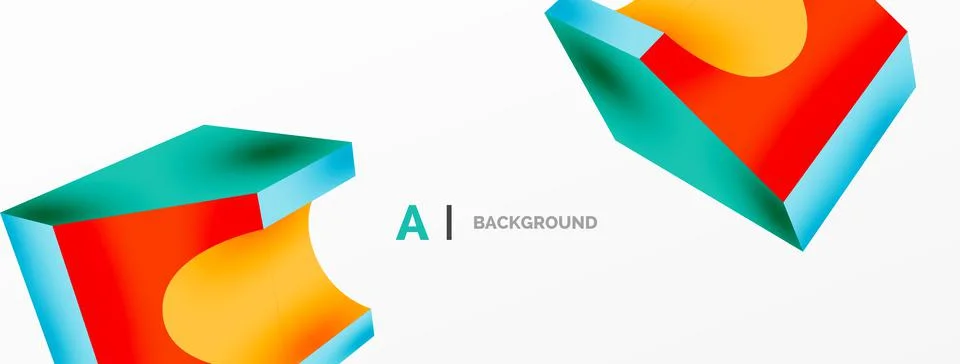 Abstract background - 3d abstract shape. Wallpaper for concept of AI technology Stockillustratie