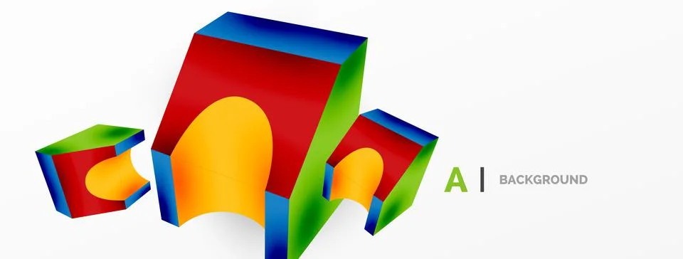 Abstract background - 3d abstract shape. Wallpaper for concept of AI technology 스톡 일러스트