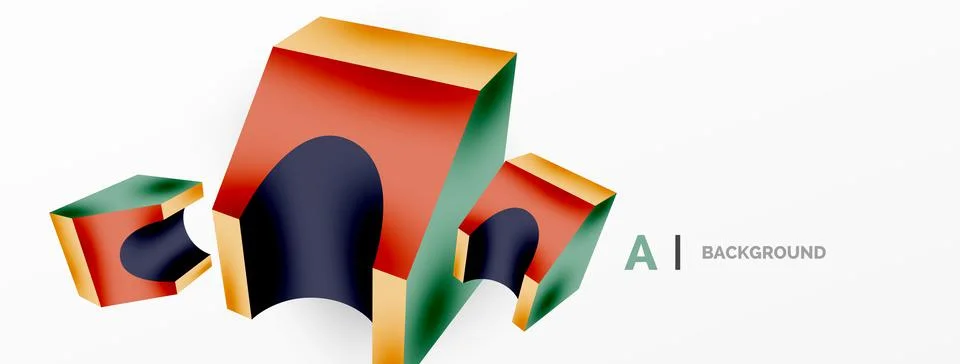 Abstract background - 3d abstract shape. Wallpaper for concept of AI technology イラスト素材
