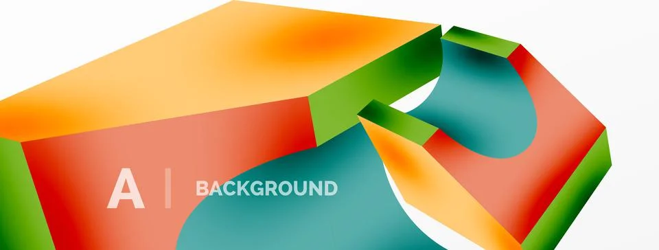 Abstract background - 3d abstract shape. Wallpaper for concept of AI technology Ilustración de archivo