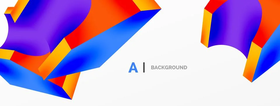 Abstract background - 3d abstract shape. Wallpaper for concept of AI technology イラスト素材