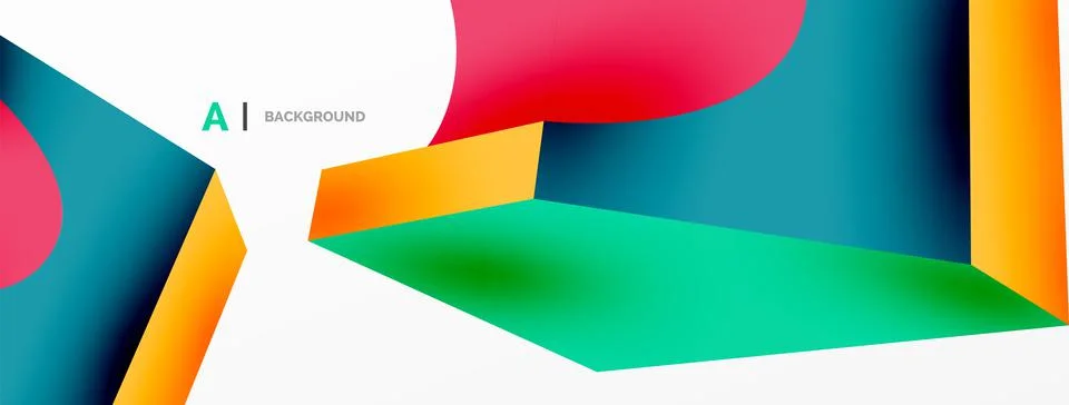 Abstract background - 3d abstract shape. Wallpaper for concept of AI technology Stock Illustration