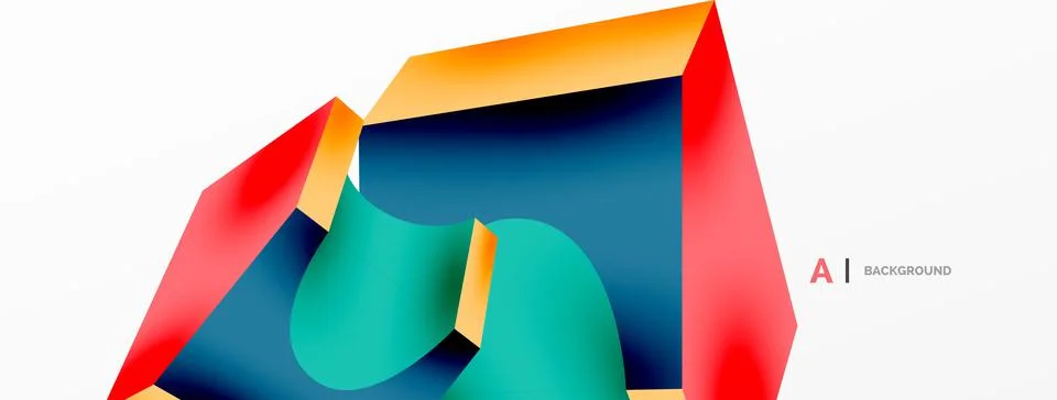 Abstract background - 3d abstract shape. Wallpaper for concept of AI technology イラスト素材