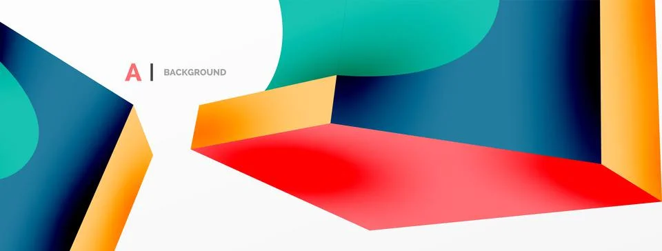 Abstract background - 3d abstract shape. Wallpaper for concept of AI technology 스톡 일러스트