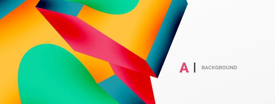 Abstract background - 3d abstract shape. Wallpaper for concept of AI technology Illustrazione stock