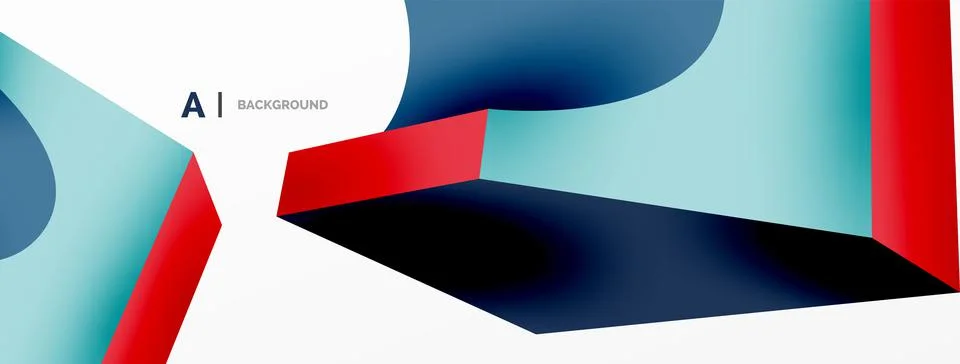 Abstract background - 3d abstract shape. Wallpaper for concept of AI technology Stockillustratie