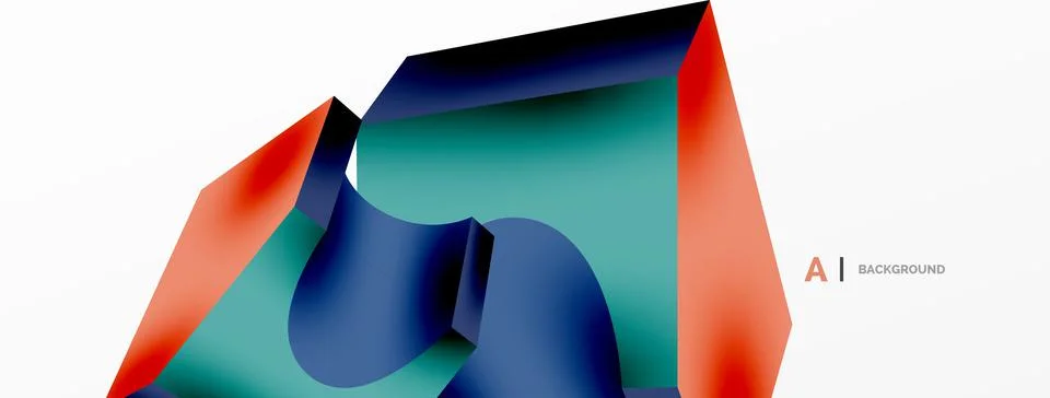 Abstract background - 3d abstract shape. Wallpaper for concept of AI technology Stock Illustration