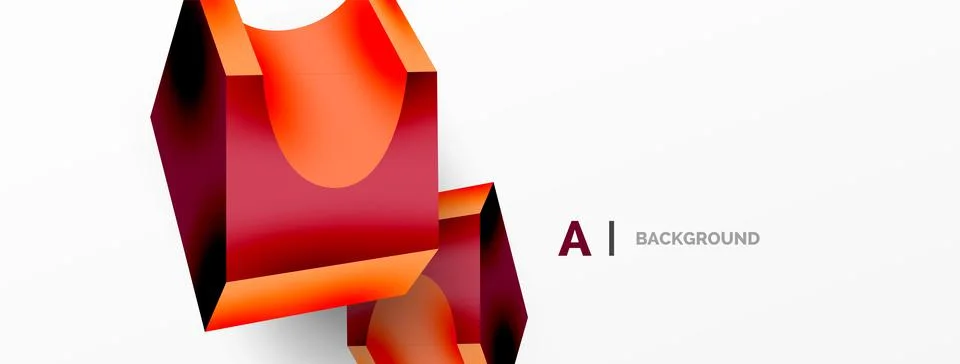 Abstract background - 3d abstract shape. Wallpaper for concept of AI technology イラスト素材
