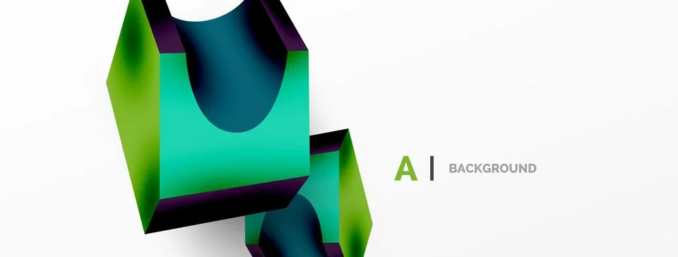 Abstract background - 3d abstract shape. Wallpaper for concept of AI technology イラスト素材