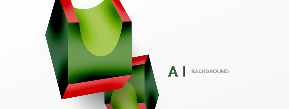 Abstract background - 3d abstract shape. Wallpaper for concept of AI technology Stock Illustration