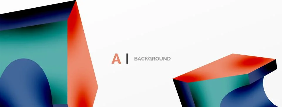 Abstract background - 3d abstract shape. Wallpaper for concept of AI technology Stock Illustration