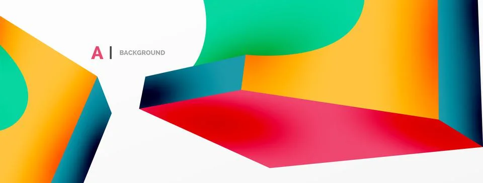 Abstract background - 3d abstract shape. Wallpaper for concept of AI technology イラスト素材