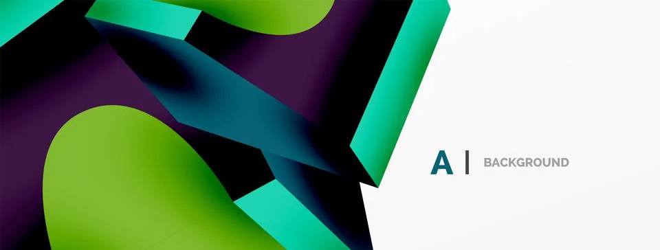 Abstract background - 3d abstract shape. Wallpaper for concept of AI technology 스톡 일러스트