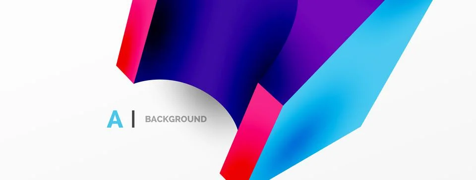 Abstract background - 3d abstract shape. Wallpaper for concept of AI technology Stockillustratie