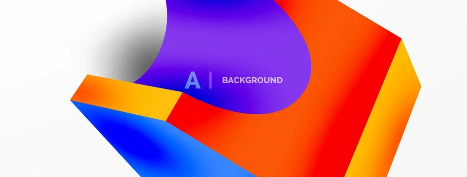 Abstract background - 3d abstract shape. Wallpaper for concept of AI technology Stock Illustration