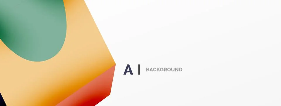 Abstract background - 3d abstract shape. Wallpaper for concept of AI technology Illustrazione stock