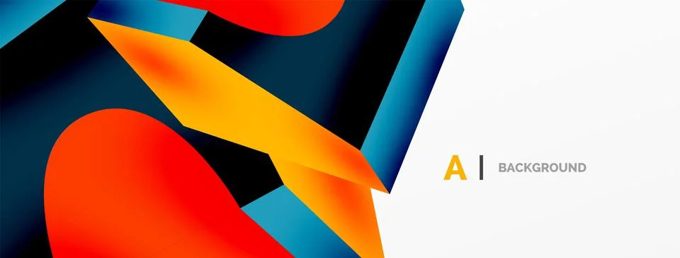 Abstract background - 3d abstract shape. Wallpaper for concept of AI technology Stock Illustration