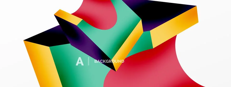 Abstract background - 3d abstract shape. Wallpaper for concept of AI technology イラスト素材