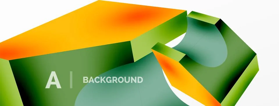 Abstract background - 3d abstract shape. Wallpaper for concept of AI technology Stock Illustration
