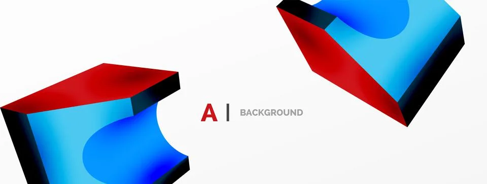 Abstract background - 3d abstract shape. Wallpaper for concept of AI technology Illustrazione stock