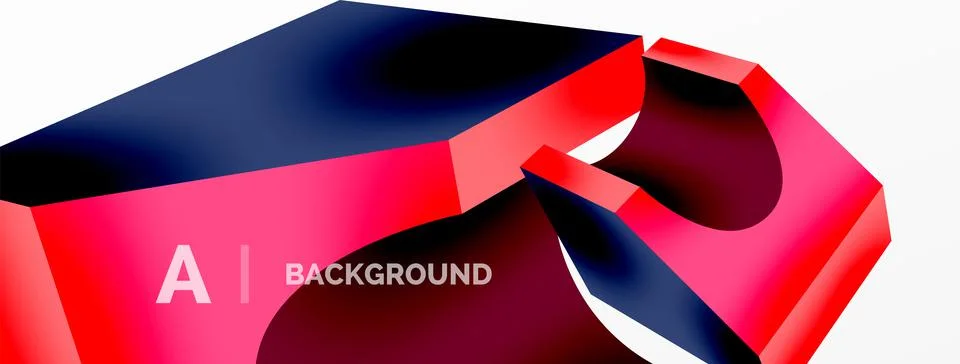 Abstract background - 3d abstract shape. Wallpaper for concept of AI technology Illustrazione stock