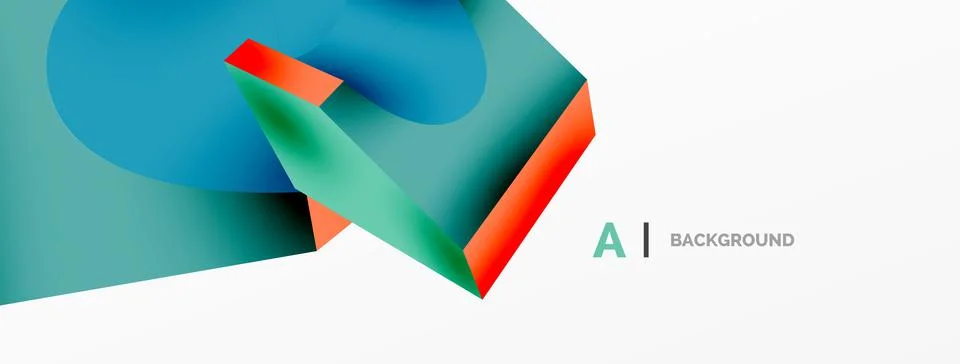 Abstract background - 3d abstract shape. Wallpaper for concept of AI technology イラスト素材