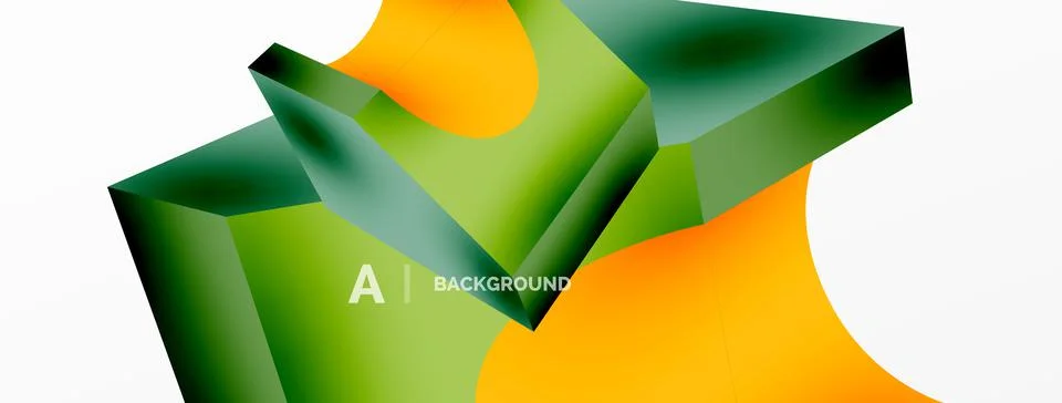 Abstract background - 3d abstract shape. Wallpaper for concept of AI technology Stock Illustration