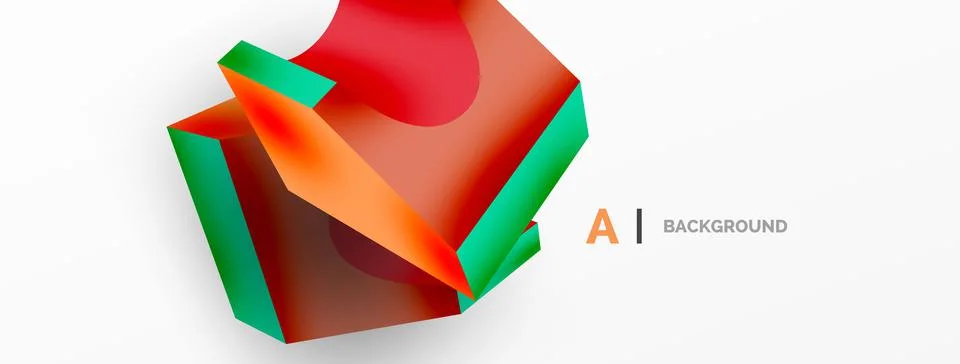 Abstract background - 3d abstract shape. Wallpaper for concept of AI technology イラスト素材