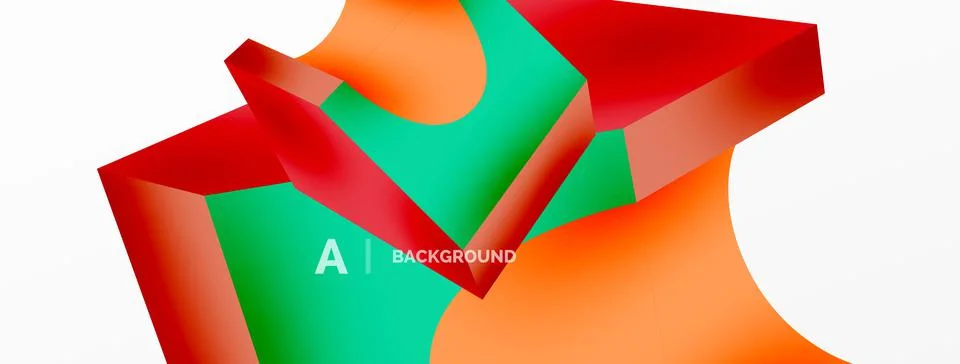 Abstract background - 3d abstract shape. Wallpaper for concept of AI technology Stock Illustration