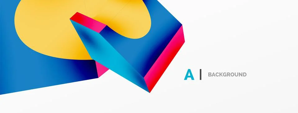 Abstract background - 3d abstract shape. Wallpaper for concept of AI technology 스톡 일러스트