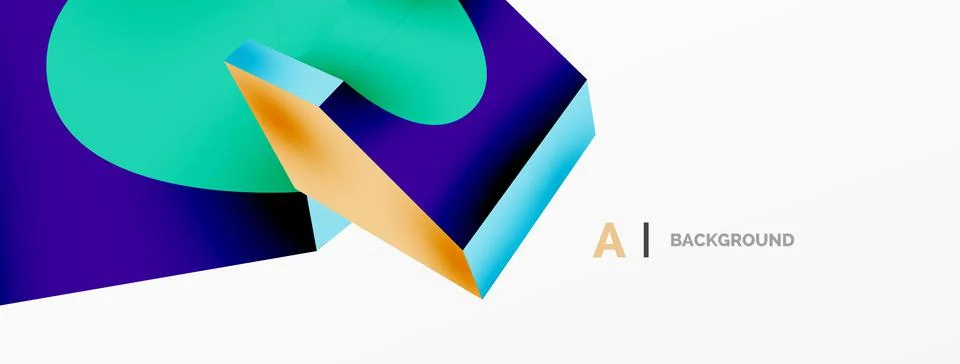 Abstract background - 3d abstract shape. Wallpaper for concept of AI technology イラスト素材
