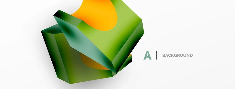 Abstract background - 3d abstract shape. Wallpaper for concept of AI technology イラスト素材
