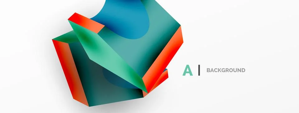 Abstract background - 3d abstract shape. Wallpaper for concept of AI technology イラスト素材