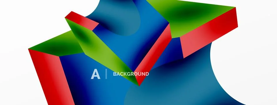 Abstract background - 3d abstract shape. Wallpaper for concept of AI technology Stock Illustration