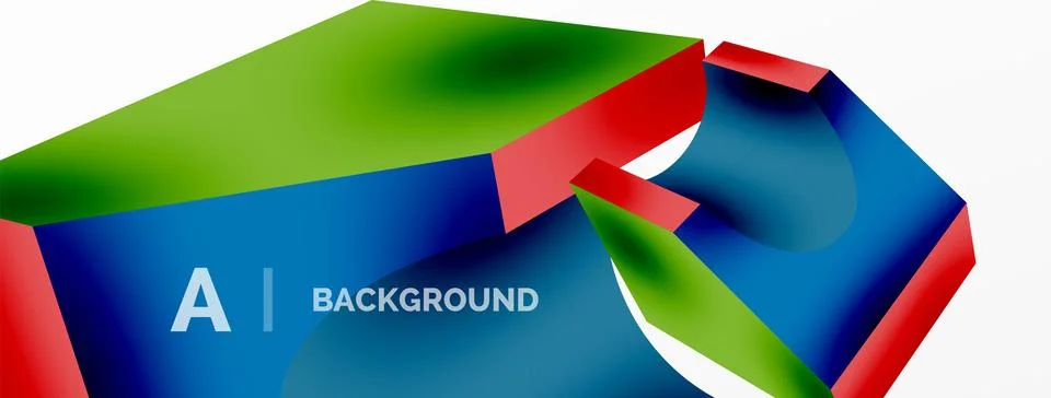Abstract background - 3d abstract shape. Wallpaper for concept of AI technology イラスト素材