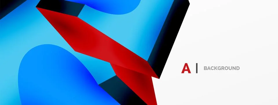 Abstract background - 3d abstract shape. Wallpaper for concept of AI technology Stock Illustration