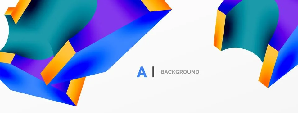 Abstract background - 3d abstract shape. Wallpaper for concept of AI technology イラスト素材