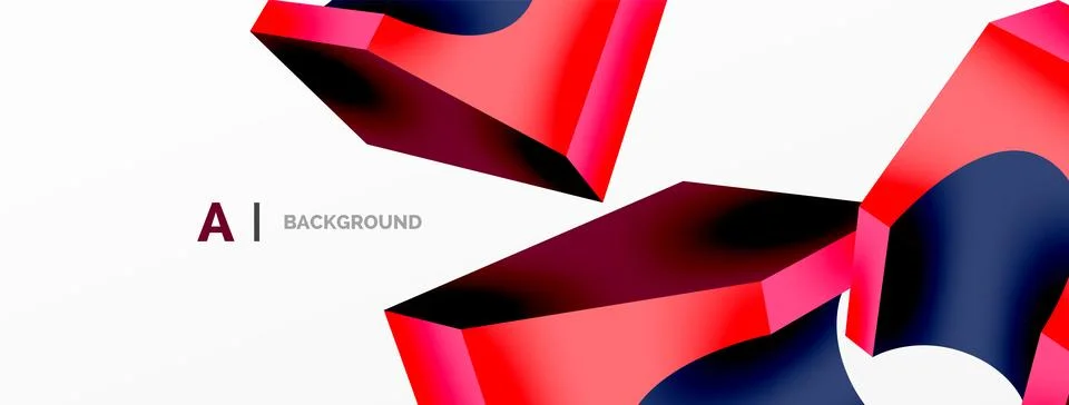 Abstract background - 3d abstract shape. Wallpaper for concept of AI technology イラスト素材