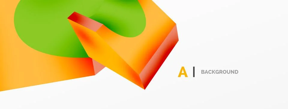 Abstract background - 3d abstract shape. Wallpaper for concept of AI technology Stock Illustration