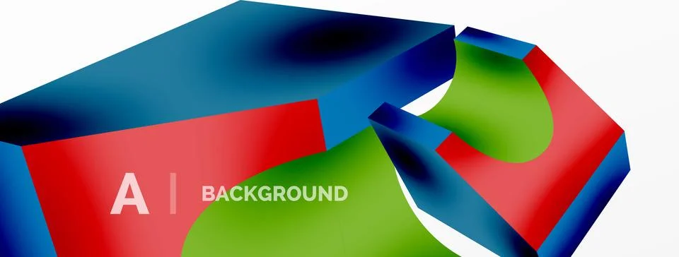 Abstract background - 3d abstract shape. Wallpaper for concept of AI technology Stock Illustration