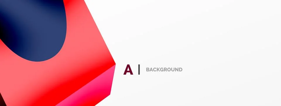 Abstract background - 3d abstract shape. Wallpaper for concept of AI technology 스톡 일러스트