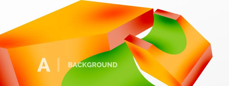 Abstract background - 3d abstract shape. Wallpaper for concept of AI technology Stock Illustration