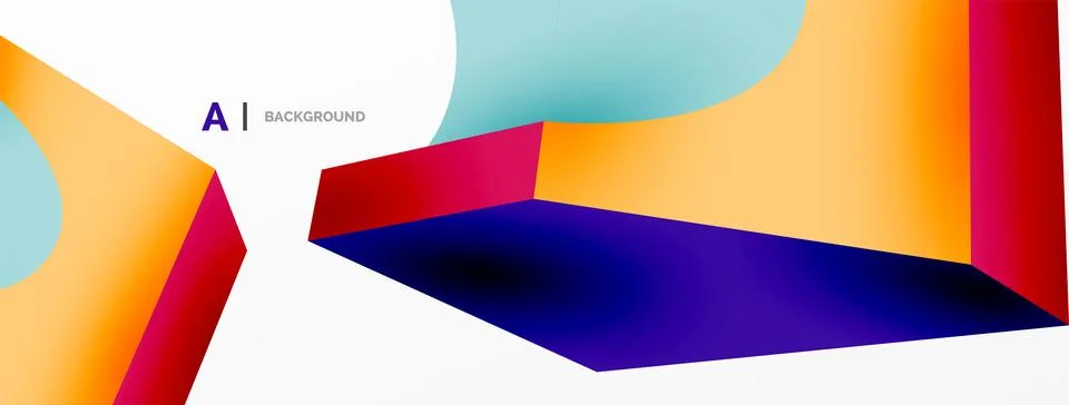 Abstract background - 3d abstract shape. Wallpaper for concept of AI technology Stock Illustration