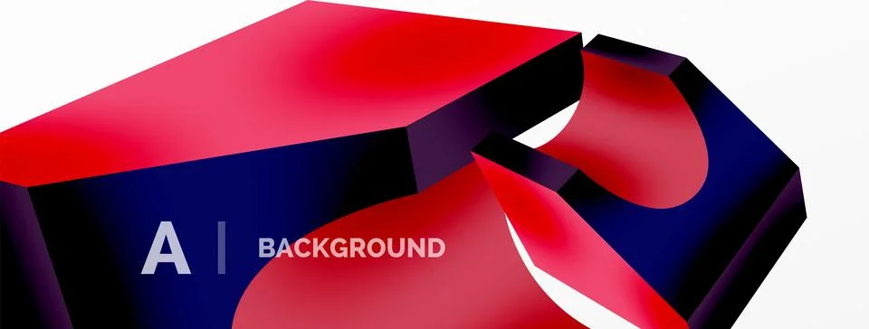 Abstract background - 3d abstract shape. Wallpaper for concept of AI technology Stock Illustration